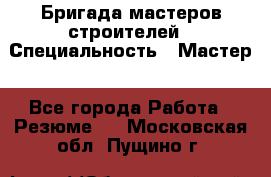 Бригада мастеров строителей › Специальность ­ Мастер - Все города Работа » Резюме   . Московская обл.,Пущино г.